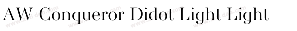 AW Conqueror Didot Light Light字体转换